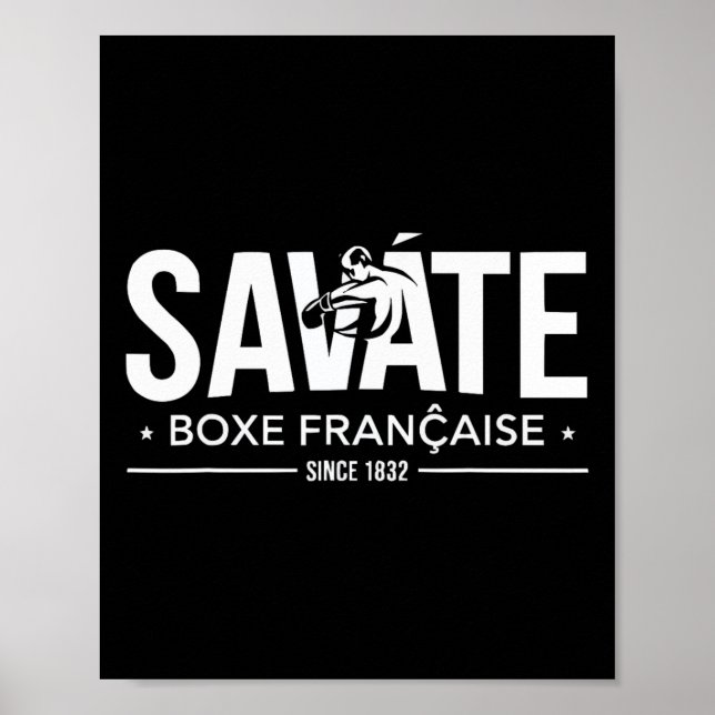 Póster Savate Instructor French Martial Arts Kickboxing _ (Frente)