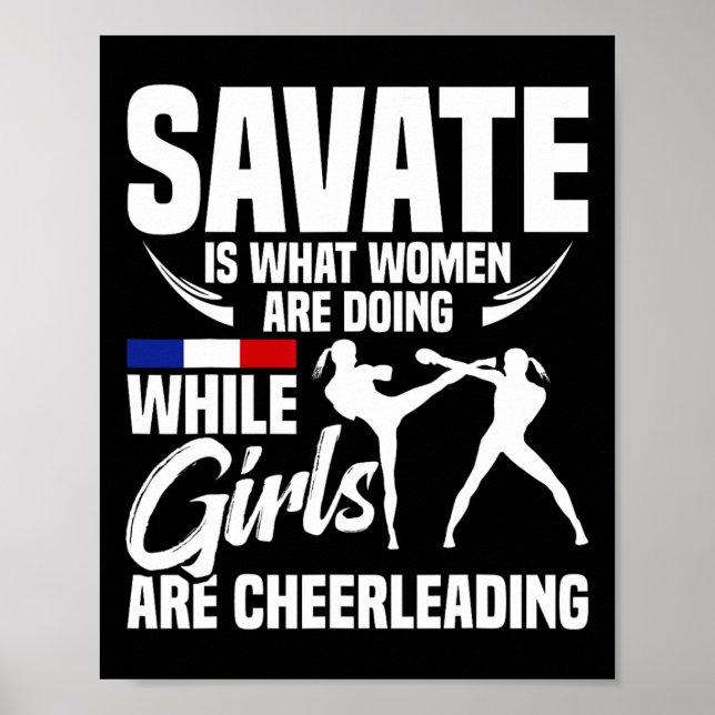 Póster Savate Martial Arts School Training Boxing Savate  (Frente)