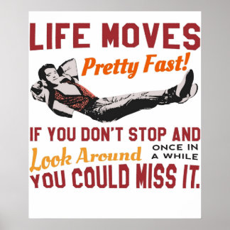 Póster Save Ferris Life Mueve Bonito Cita rápida 80