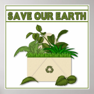 PÓSTER SAVE OUR EARTH POSTER - RECYCLE