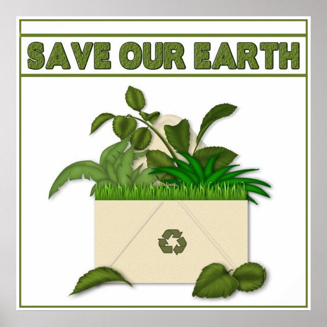PÓSTER SAVE OUR EARTH POSTER - RECYCLE (Frente)