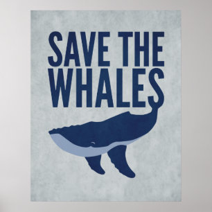 Póster Save the Whales Poster
