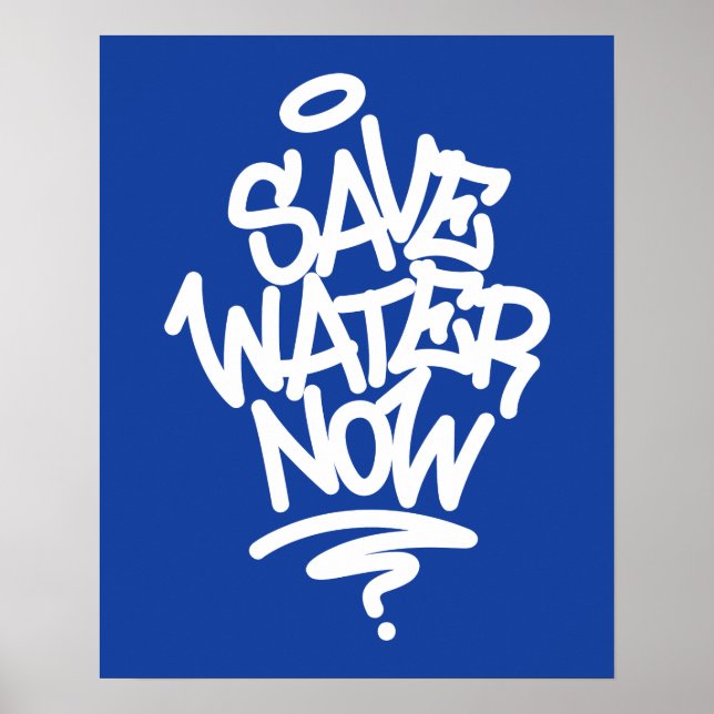 Póster Save Water Now (Frente)