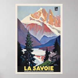 Póster Savoie Auvergne-Rhone-Alpes France Vintage Travel