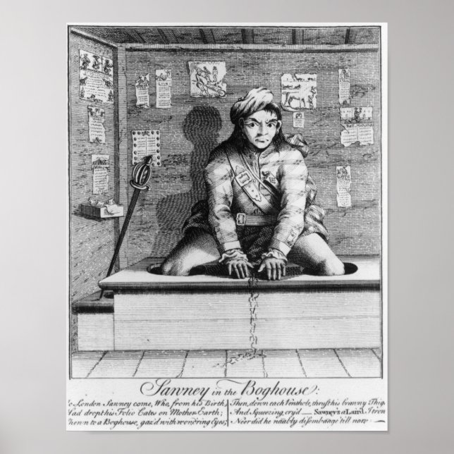 Póster Sawney in the Boghouse, 1745 (Frente)