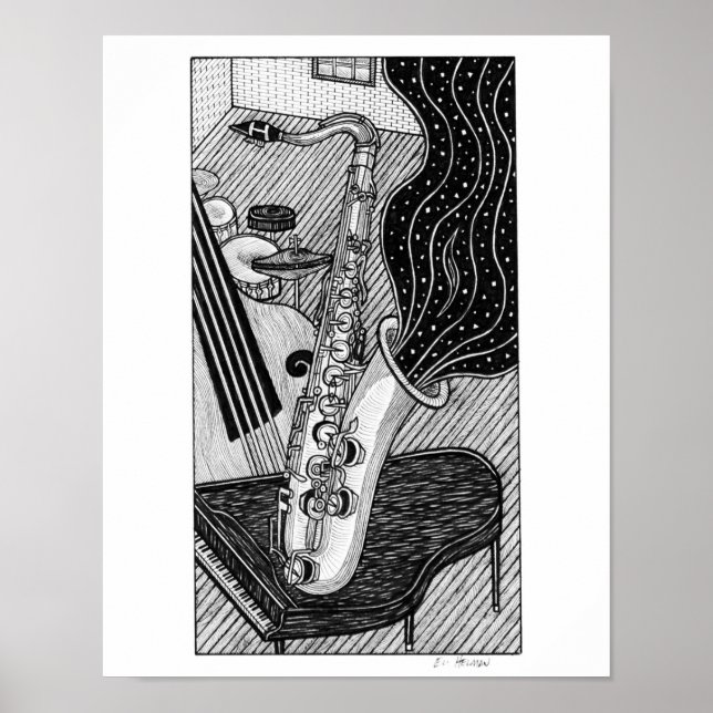 Póster Saxofón (Frente)