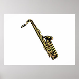 Póster Saxofón