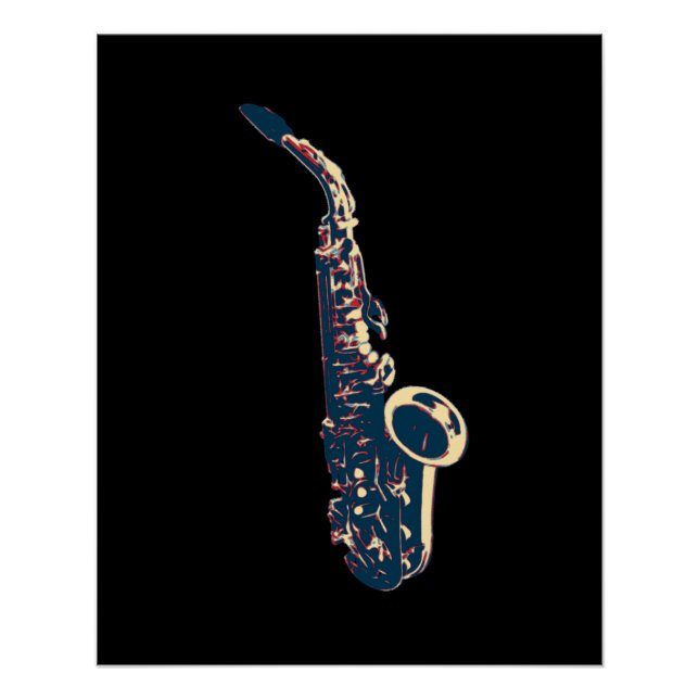 Póster Saxofón (Anverso)