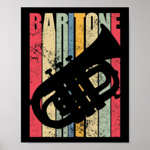 Póster Saxofón barítono Marcha de la banda principal de l