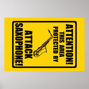 Póster Saxofón del ataque