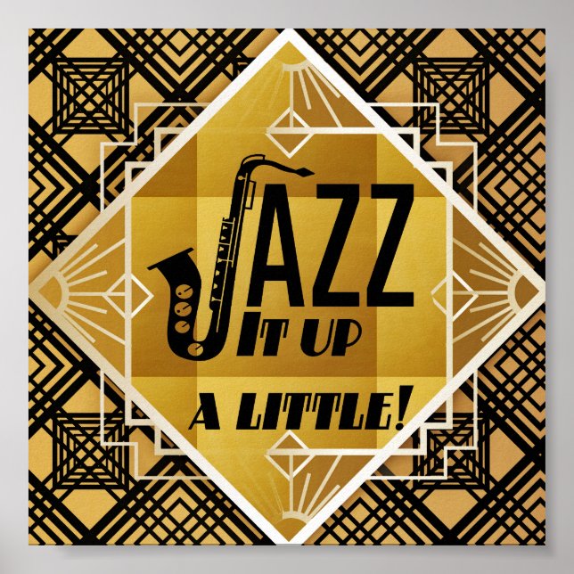 Póster Saxofón negro (Frente)