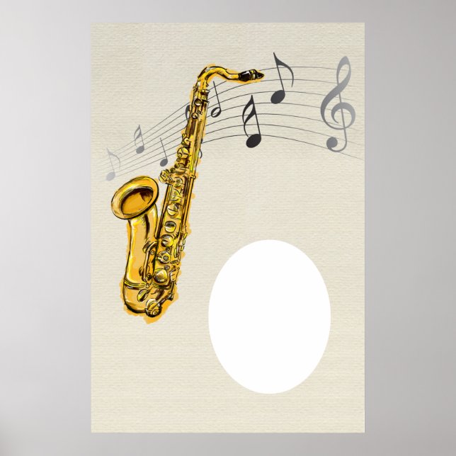 Póster Saxophone Poster Custom (Frente)