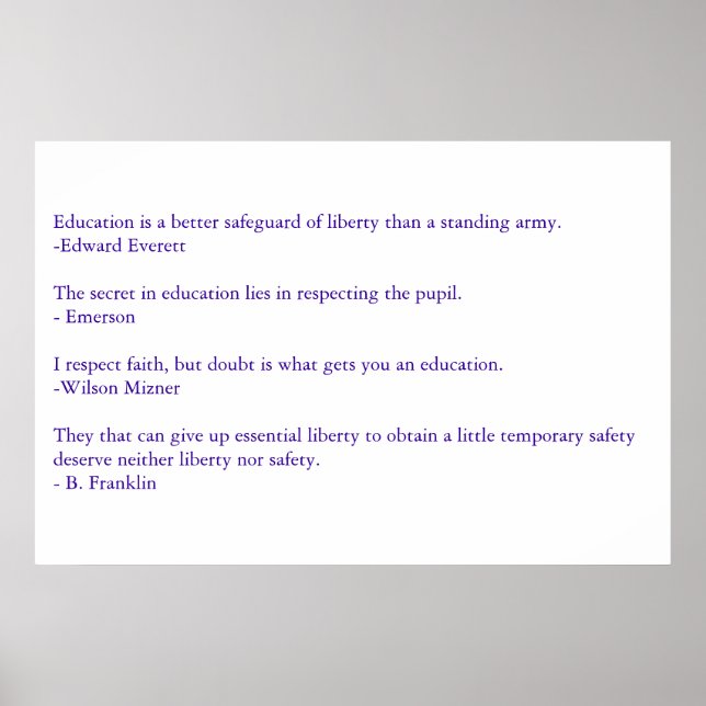 Póster Sayings Sensibles (Frente)