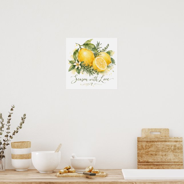 Póster Sazonar con Amor (Cocina)