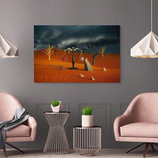 Póster Scales of Truth – Surreal Desert Symbolism (Subido por el creador)