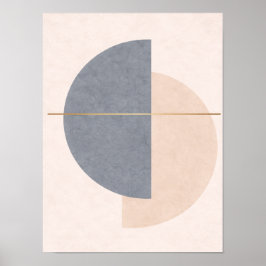 Póster Scandinavian Half Circle Wall Art – Geometric