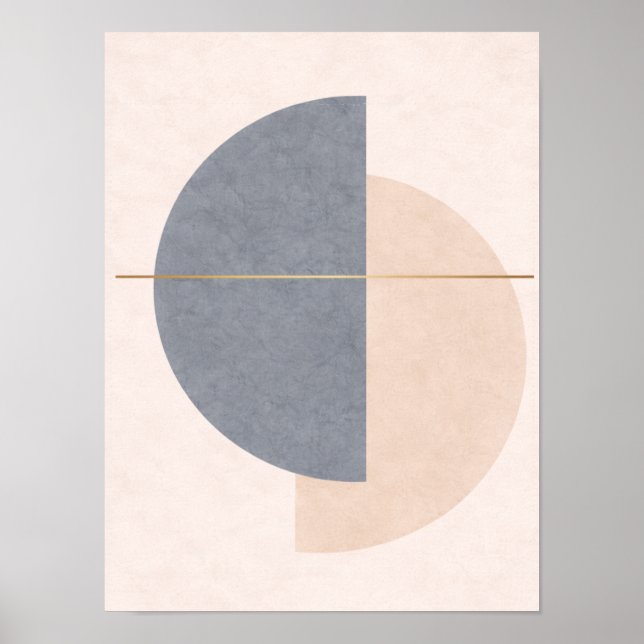 Póster Scandinavian Half Circle Wall Art – Geometric  (Frente)