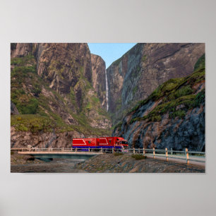 Póster Scania 141 på vej til Honningsvåg, Norge