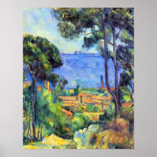 Póster Scape de la tierra de Paul Cezanne