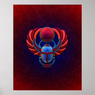 Póster Scarab egipcio colorido
