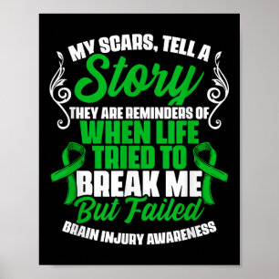 Póster Scars Tell Story Traumatic Cerebro Lesiones Traumá