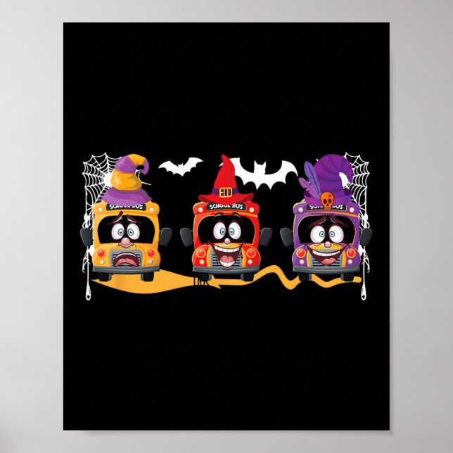 Póster Scary Bus Driver Spooky Bus School Bus Driver Hall (Frente)