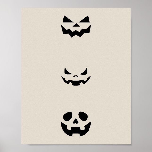 Póster Scary Halloween Faces (Frente)