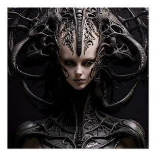 Póster Scary Reptilian Alien