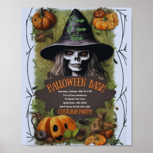 Póster Scary Witch Halloween Bash Costume Fiesta
