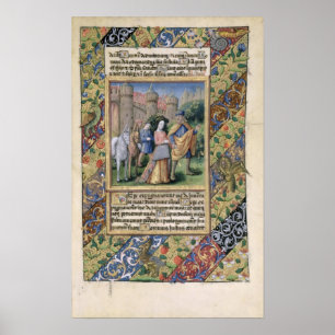 Póster Scene from the 'Hours of Louis d'Orleans'