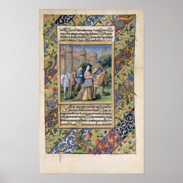 Póster Scene from the 'Hours of Louis d'Orleans' (Frente)
