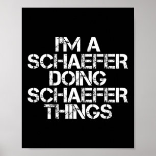 Póster Schaefer Funny Surname Family Tree Birthday Reunio