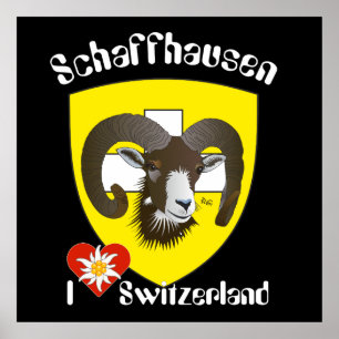 Póster Schaffhausen - Schweiz - Suisse - Poster de Svizze
