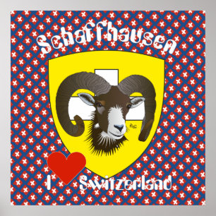 Póster Schaffhausen - Schweiz - Suisse - Poster de Svizze