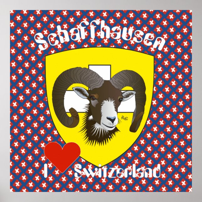 Póster Schaffhausen - Schweiz - Suisse - Poster de Svizze (Frente)