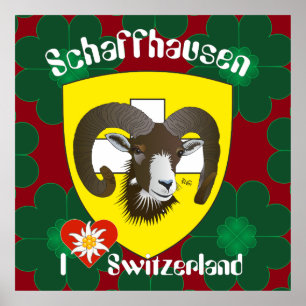 Póster Schaffhausen - Schweiz - Suisse - Poster de Svizze