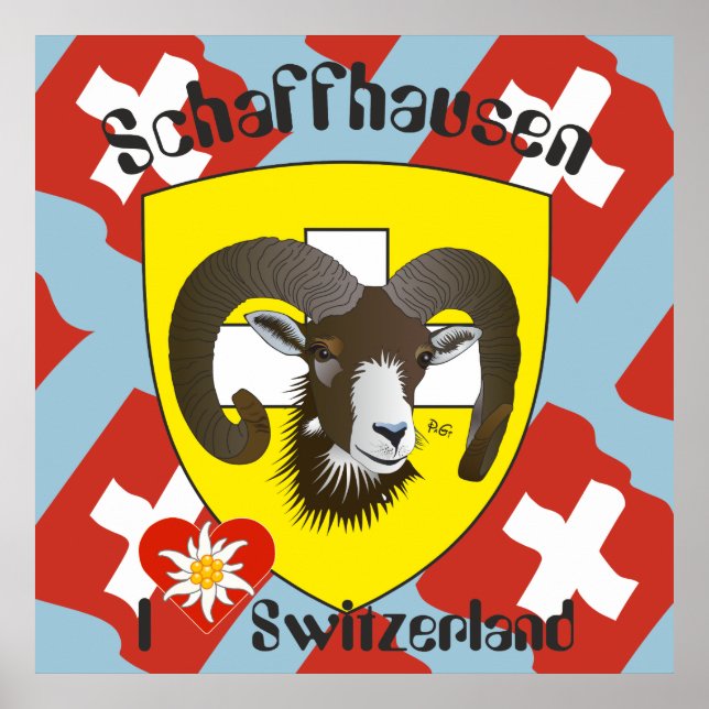 Póster Schaffhausen - Schweiz - Suisse - Svizzera Poster (Frente)