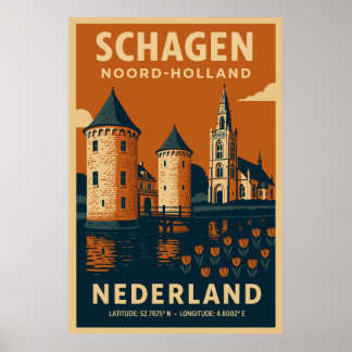 Póster Schagen, Noord Holland - Países Bajos Viaje