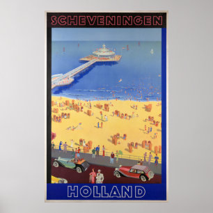Póster Scheveningen en resto del poster del viaje del