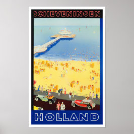 Póster Scheveningen Holland Poster de viajes vintage