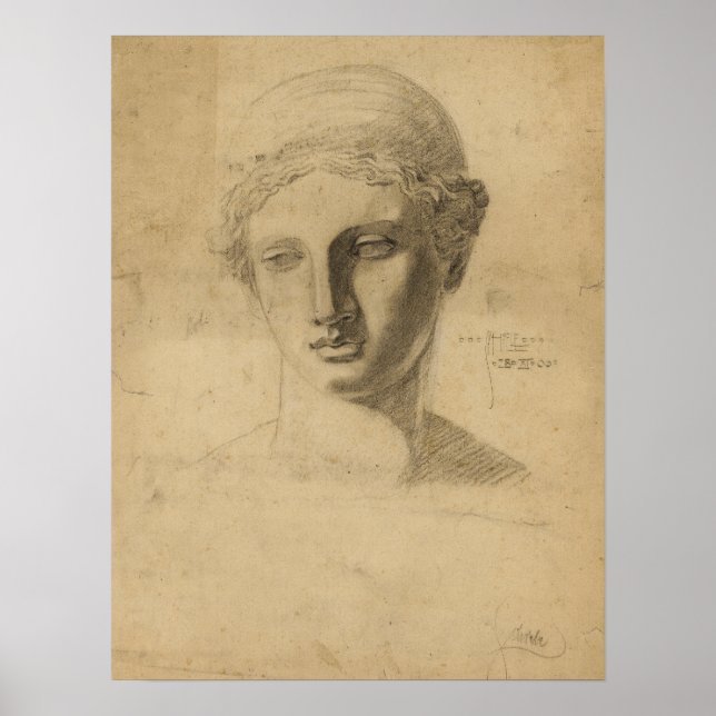 Póster Schiele - Antique Bust 1906 (Frente)