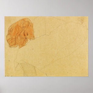 Póster Schiele - Chica durmiente 1908