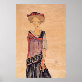 Póster Schiele - Chica Permanente 1910