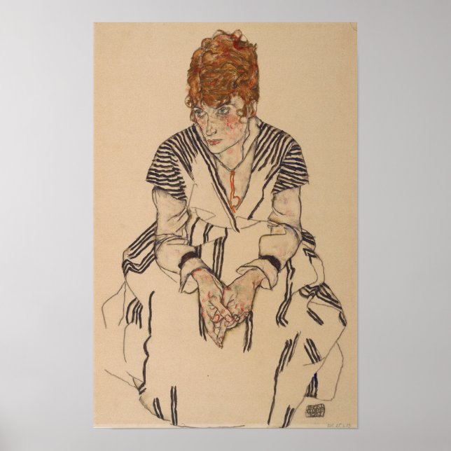 Póster Schiele - Cuñada del artista Adele Harms… (Frente)