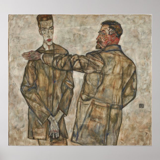 Póster Schiele - Doble retrato, Heinrich y Otto Bene… (Frente)