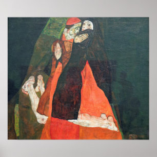 Póster Schiele - El Cardenal Y La Nun