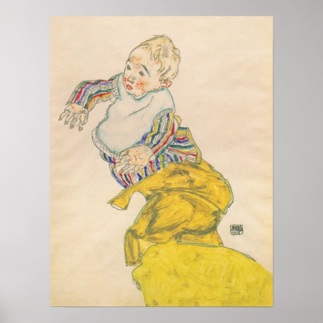 Póster Schiele - El sobrino Anton Peschka 1915 (Frente)