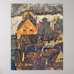 Póster Schiele - La Ciudad Vieja (Ciudad Muerta) 1912