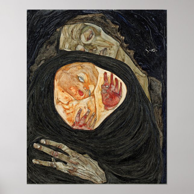 Póster Schiele - Madre muerta (Frente)