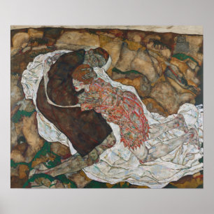 Póster Schiele - Muerte y Muchacha